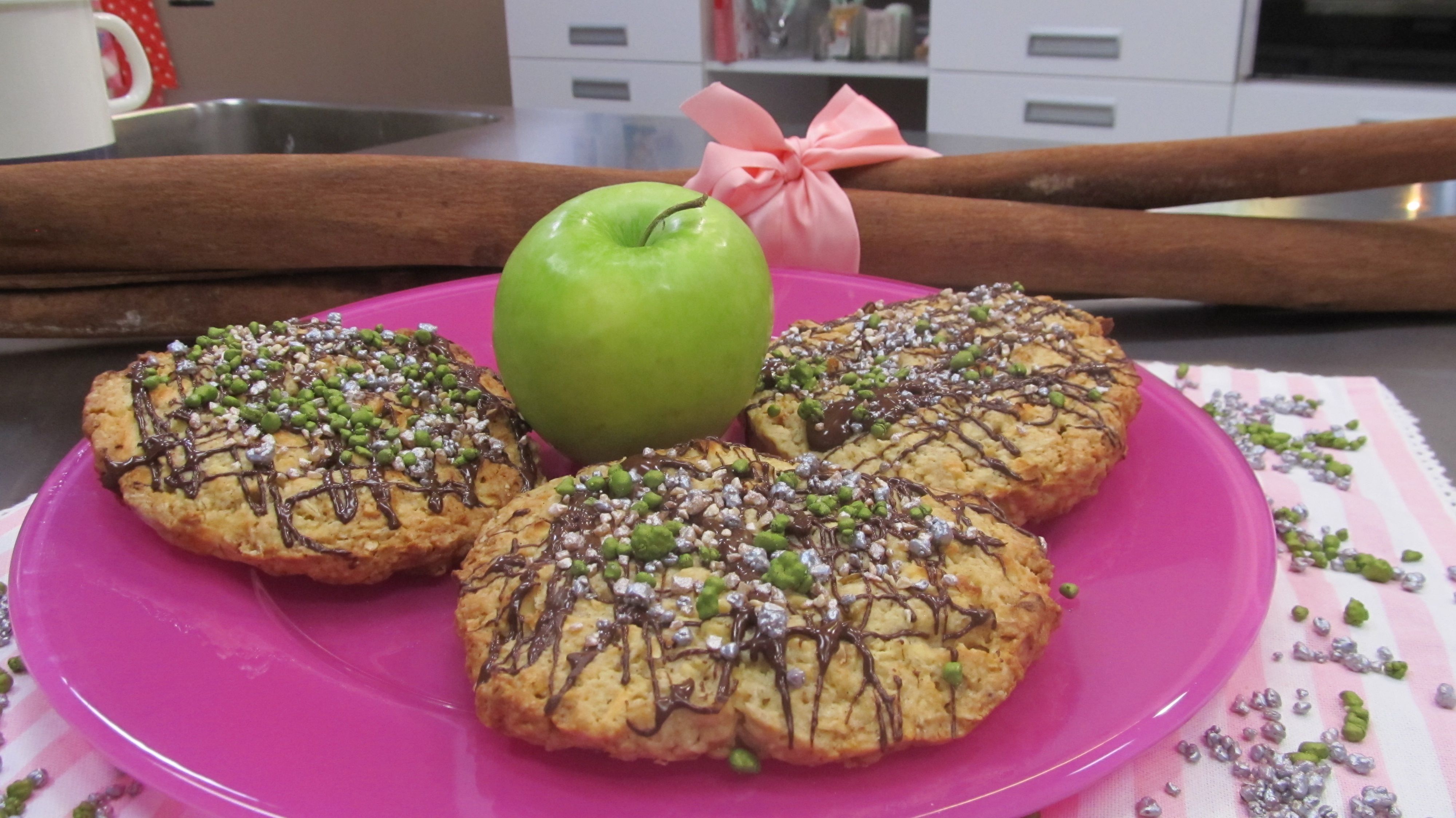 Cookies mit Karamell und Apfel